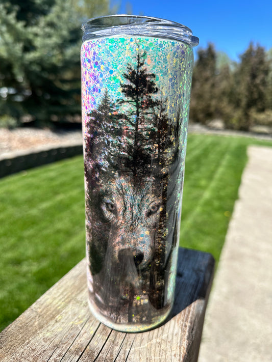 20oz Wolf in the Dark Tumbler