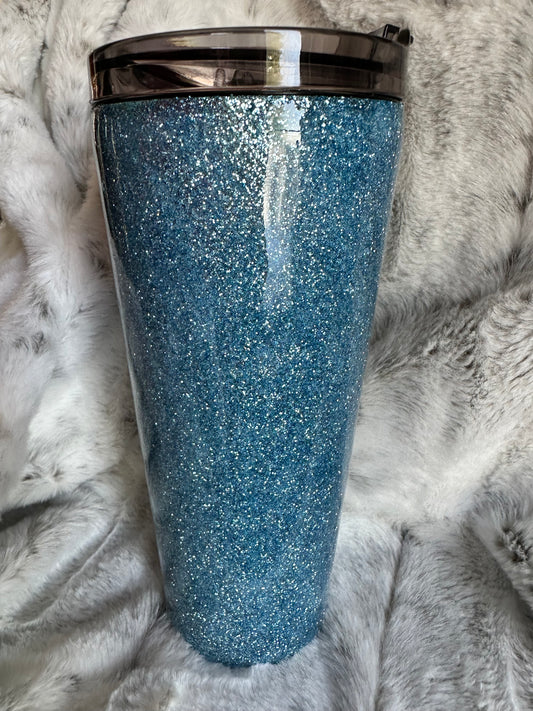 32oz Pre-Made Light Blue Glitter Base